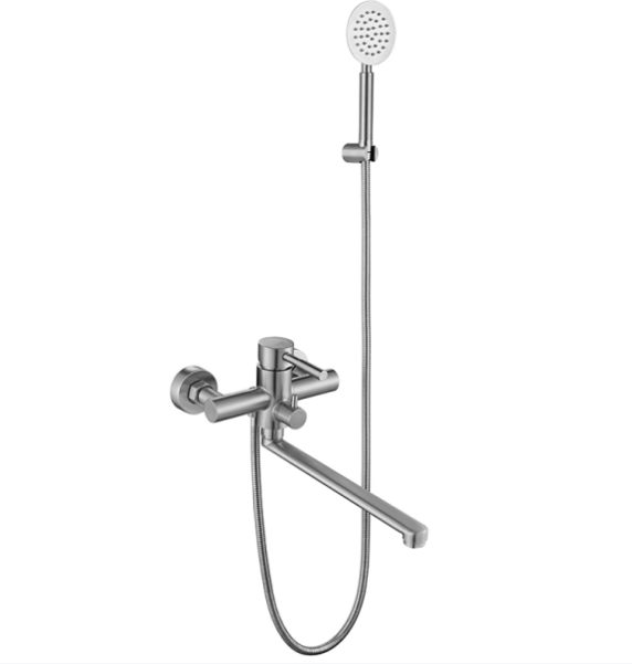 Змішувач для ванни вилив VIDAN Alvaro AISI-304 лійка+шланг в комплекті IN-H7008A